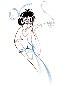 Flapper with Cigarette